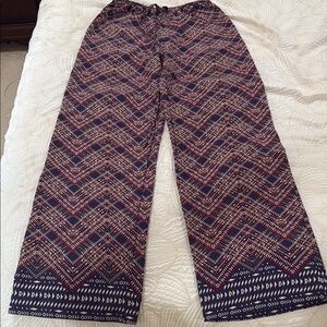 Japna Navy and White Wide Leg Pants